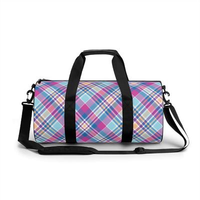 Fitness Bag Multi-colored lattice Sports Bag Men's Outdoor Sports Bag Women's Fitness Sports Bag Suitable for sports fitness, swimming, yoga, travel
