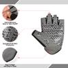 AYRO Breathable Weight Lifting Gym Workout Gloves with Extra Grip for Men & Women, Excercise Gloves with Full Palm Protection, Removal with Durable Closure, for Weightlifting (Black/Grey, Small) view 4