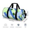 Blue-green check Fitness Bag Sports Bag Men's Outdoor Sports Bag Women's Fitness Sports Bag Suitable for sports fitness, swimming, yoga, travel view 2