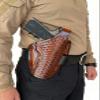 Leather Belt Holster Fits Sig Sauer P226 P229 P320 P365 P250 P238 P239 P938, Premium Leather, Thumb Break, 3 Slot Style, Basket Weave (Brown, Sig P226) view 1