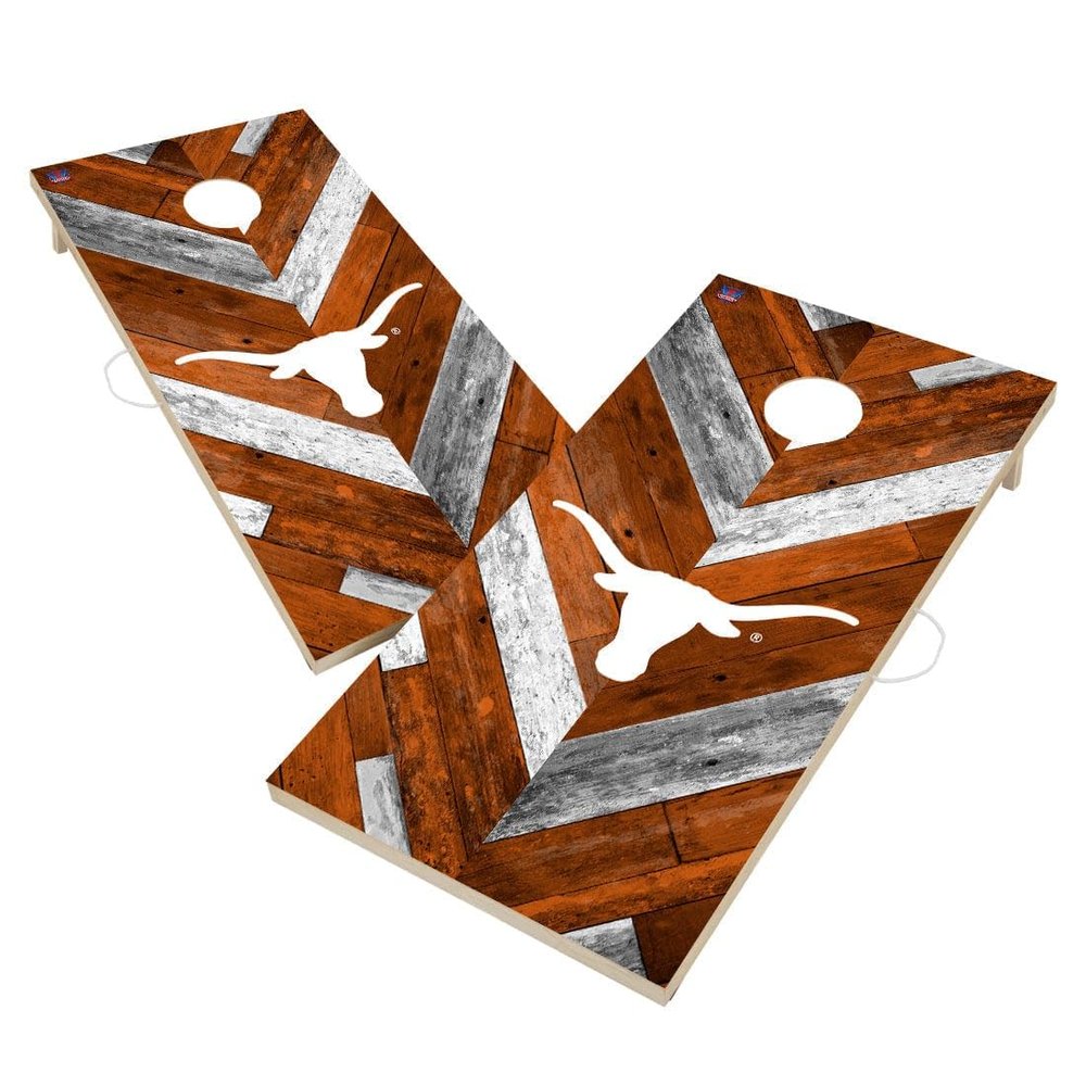 Texas Cornhole Boards, 2x4 Regulation Corn Hole Board Set, Officially Licensed Cornhole Boards, Comes with (2) Boards, (8) Bags & LED Lights