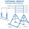 FCOUMY Gymnastics Horizontal Bar, Junior Training Kip Bar Gymnastics Equipment for Home, Adjustable Telescopic Height Folding Horizontal Bar with Gymnastic Rings for 3-12 Years Old Kids view 3