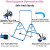 FCOUMY Gymnastics Horizontal Bar, Junior Training Kip Bar Gymnastics Equipment for Home, Adjustable Telescopic Height Folding Horizontal Bar with Gymnastic Rings for 3-12 Years Old Kids view 4