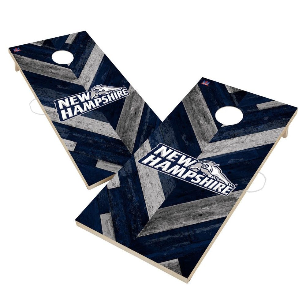 New Hampshire Cornhole Boards, 2x4 Regulation Corn Hole Board Set, Officially Licensed Cornhole Boards, Comes with (2) Boards & (8) Bags