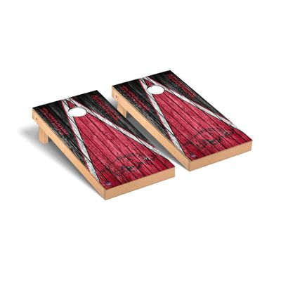Arkansas Cornhole Boards, 2x4 Premium Corn Hole Board Set, Officially Licensed Cornhole Boards, Comes with (2) Boards, (8) Bags, (1) Carrying Case & LED Hole Lights