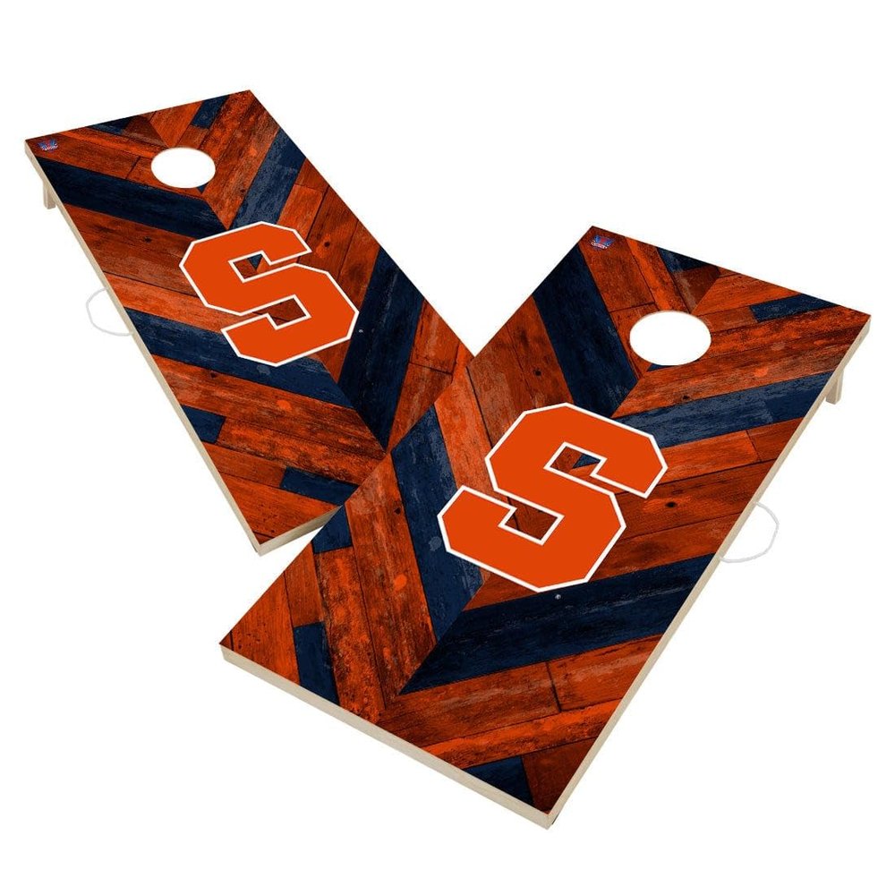 Syracuse Cornhole Boards, 2x4 Regulation Corn Hole Board Set, Officially Licensed Cornhole Boards, Comes with (2) Boards, (8) Bags & (1) Carrying Case