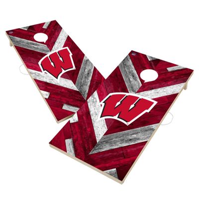 Wisconsin Cornhole Boards, 2x4 Regulation Corn Hole Board Set, Officially Licensed Cornhole Boards, Comes with (2) Boards & (8) Bags