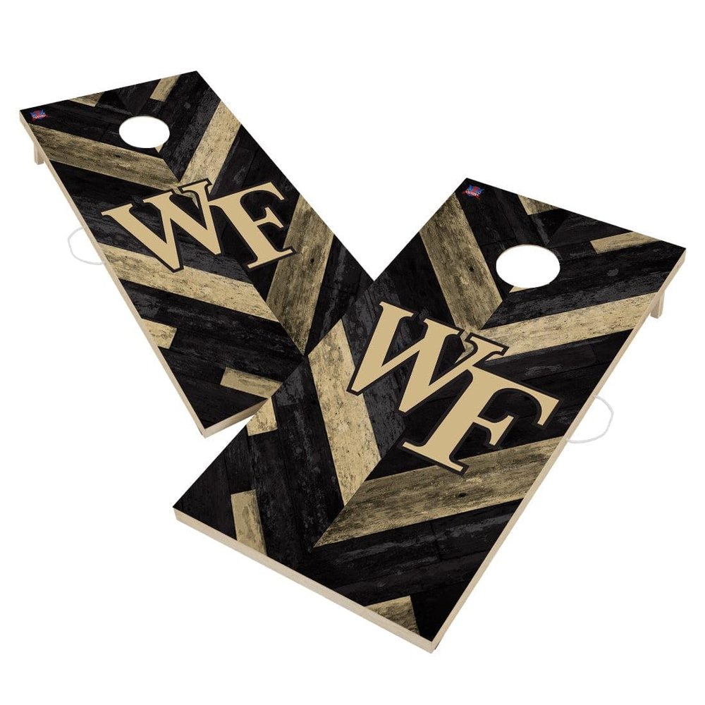 Wake Forest Cornhole Boards, 2x4 Regulation Corn Hole Board Set, Officially Licensed Cornhole Boards, Comes with (2) Boards & (8) Bags