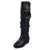 Ladmiple Boots For Women Knee High Black Women's Knee-High Boots Comfortable Cone Heel Pointed Toe Slouch Riding Victorian Boots Cowboy Cowgirl Western Dress Shoes view 1