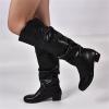Ladmiple Boots For Women Knee High Black Women's Knee-High Boots Comfortable Cone Heel Pointed Toe Slouch Riding Victorian Boots Cowboy Cowgirl Western Dress Shoes view 2