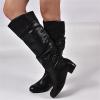 Ladmiple Boots For Women Knee High Black Women's Knee-High Boots Comfortable Cone Heel Pointed Toe Slouch Riding Victorian Boots Cowboy Cowgirl Western Dress Shoes view 3