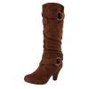 Ladmiple Cowboy Boots For Women Pink Knee High Boots for Women Pointed Toe Sexy Cone Heel Boots with Side Zipper Fashion Elegant Cowboy Boots for Fall Winter Spring 2023 view 1