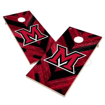 Miami Hawks Cornhole Boards, 2x4 Regulation Corn Hole Board Set, Officially Licensed Cornhole Boards, Comes with (2) Boards & (8) Bags