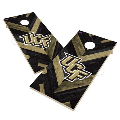 Central Florida Cornhole Boards, 2x4 Regulation Corn Hole Board Set, Officially Licensed Cornhole Boards, Comes with (2) Boards, (8) Bags & LED Lights