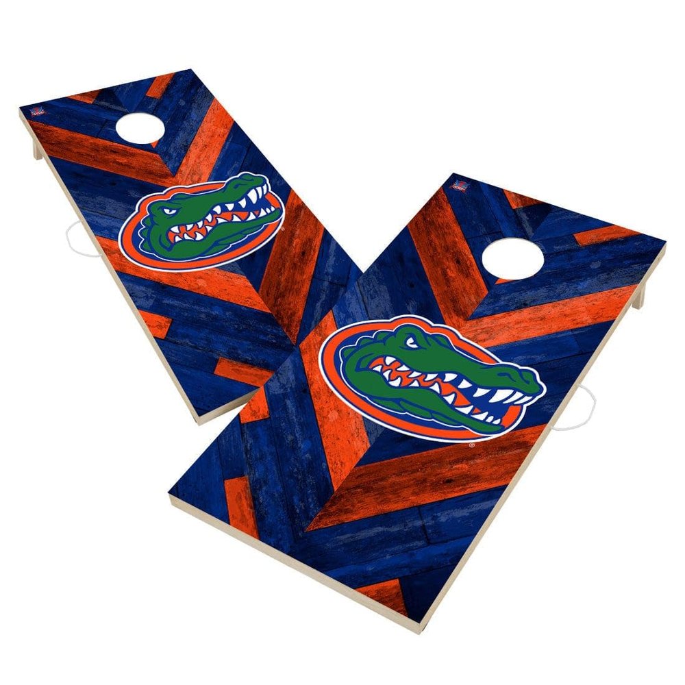 Florida Cornhole Boards, 2x4 Regulation Corn Hole Board Set, Officially Licensed Cornhole Boards, Comes with (2) Boards, (8) Bags & (1) Carrying Case