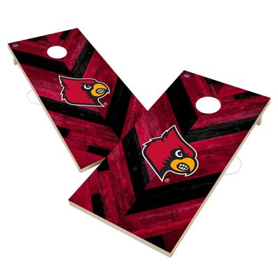 Louisville Cornhole Boards, 2x4 Regulation Corn Hole Board Set, Officially Licensed Cornhole Boards, Comes with (2) Boards & (8) Bags