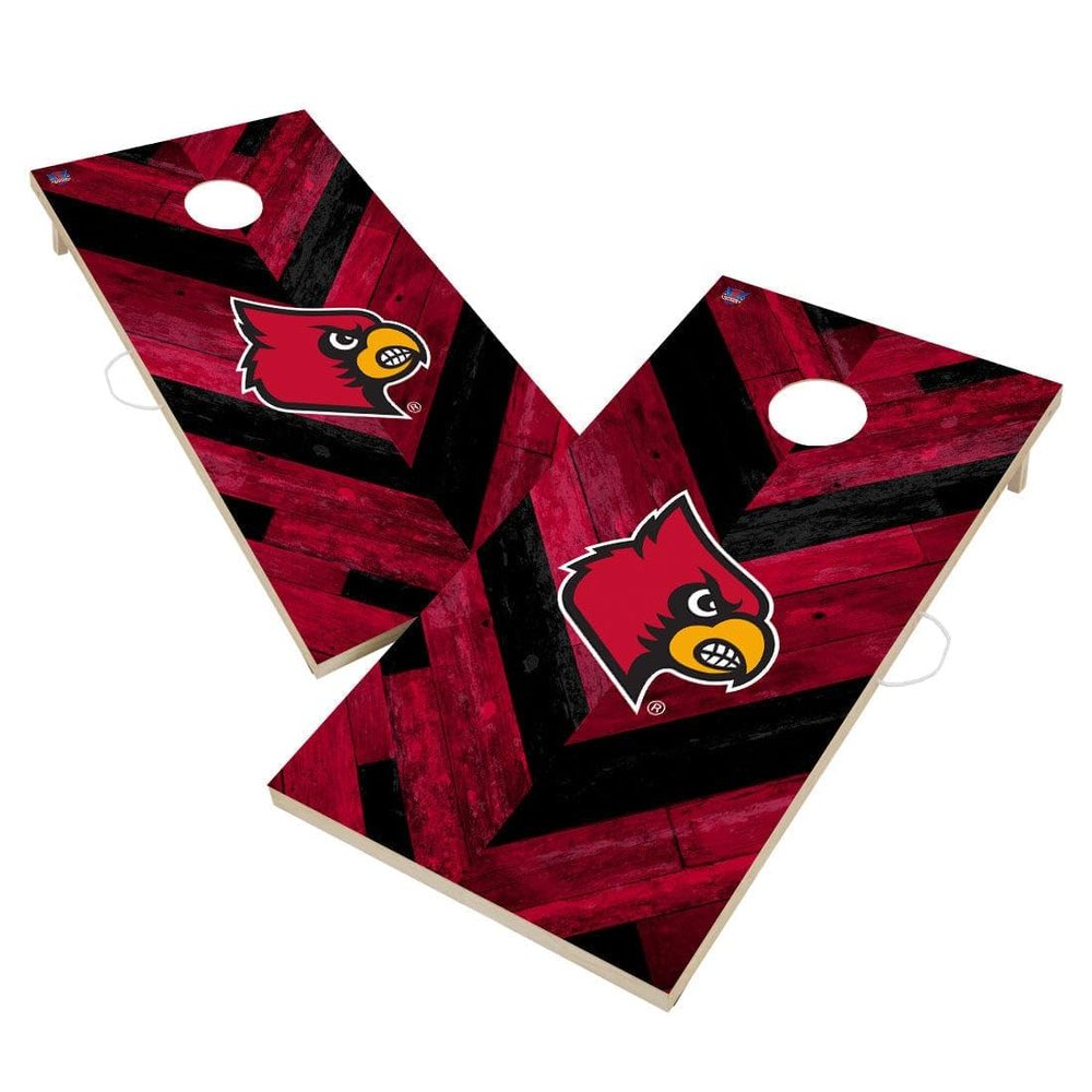 Louisville Cornhole Boards, 2x4 Regulation Corn Hole Board Set, Officially Licensed Cornhole Boards, Comes with (2) Boards & (8) Bags