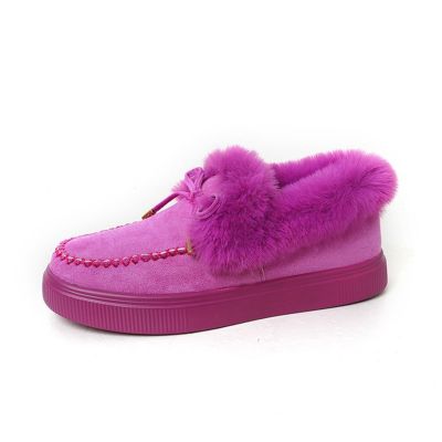 Ladmiple Snow Boots For Women Wide Width Size 12 Women's Warm Snow Winter Fuzzy Ankle Booties Flat Cute Silp On Comfortable Casual Loafers Platform Sneakers Fashion Slippers