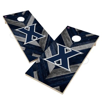 Xavier Cornhole Boards, 2x4 Regulation Corn Hole Board Set, Officially Licensed Cornhole Boards, Comes with (2) Boards, (8) Bags, (1) Carrying Case & LED Hole Lights