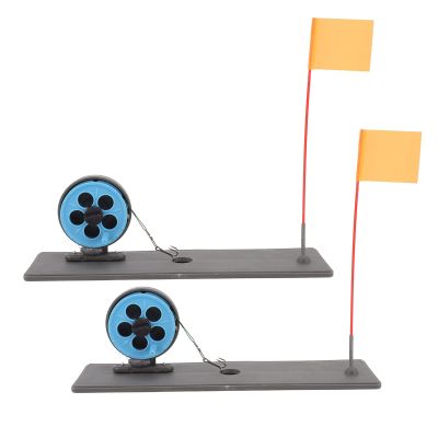 Tomotato Ice Fishing Flag Marker Rod, Portable Automatic Floating Stable Pole, ABS Nylon Stainless Steel, Strike Indicators Winter Fishing Accessories for Ice Anglers