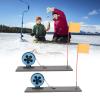Tomotato Ice Fishing Flag Marker Rod, Portable Automatic Floating Stable Pole, ABS Nylon Stainless Steel, Strike Indicators Winter Fishing Accessories for Ice Anglers view 4