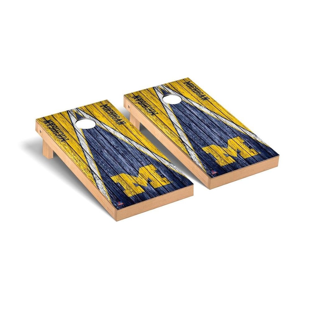 Michigan Cornhole Boards, 2x4 Premium Corn Hole Board Set, Officially Licensed Cornhole Boards, Comes with (2) Boards & (8) Bags