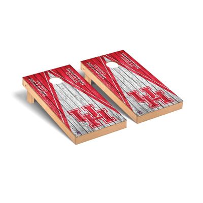 Houston Cornhole Boards, 2x4 Premium Corn Hole Board Set, Officially Licensed Cornhole Boards, Comes with (2) Boards, (8) Bags, (1) Carrying Case & LED Hole Lights