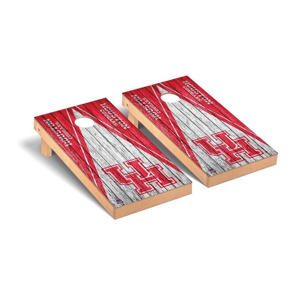 Houston Cornhole Boards, 2x4 Premium Corn Hole Board Set, Officially Licensed Cornhole Boards, Comes with (2) Boards, (8) Bags, (1) Carrying Case & LED Hole Lights