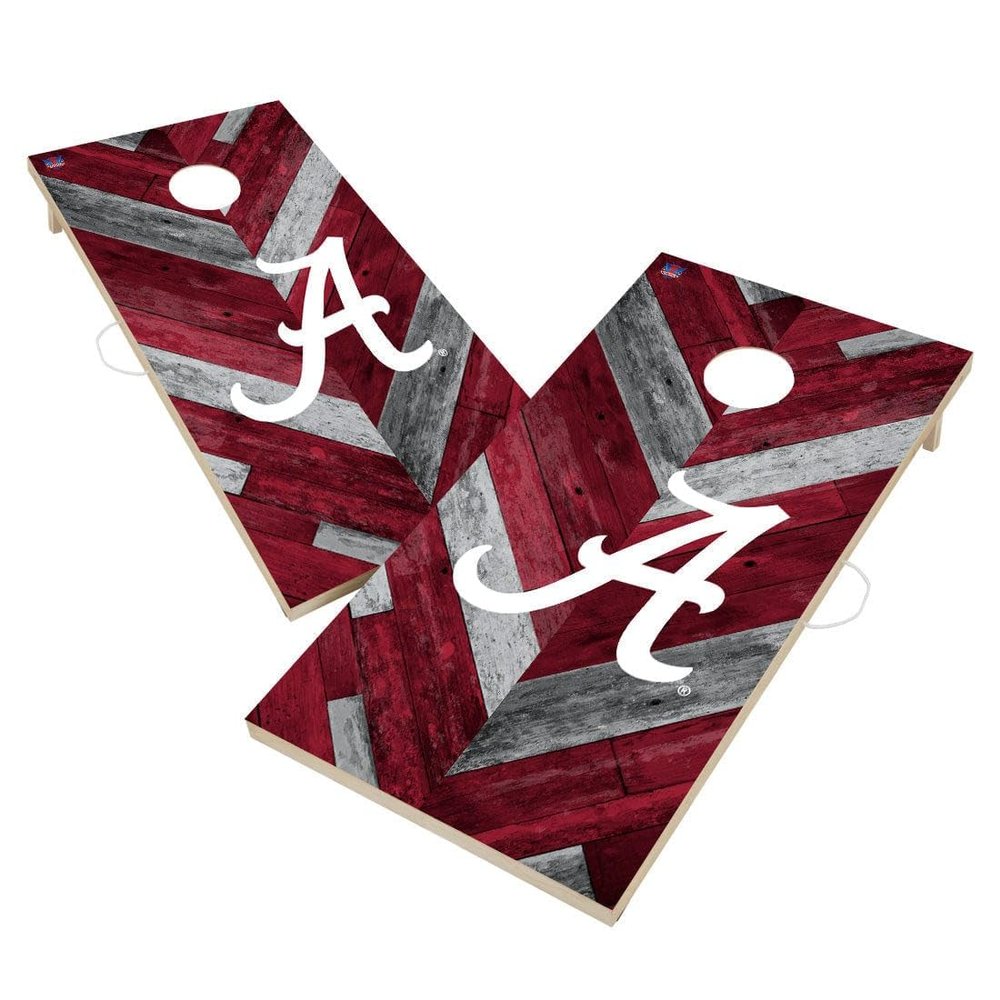 Alabama Cornhole Boards, 2x4 Regulation Corn Hole Board Set, Officially Licensed Cornhole Boards, Comes with (2) Boards, (8) Bags & LED Lights