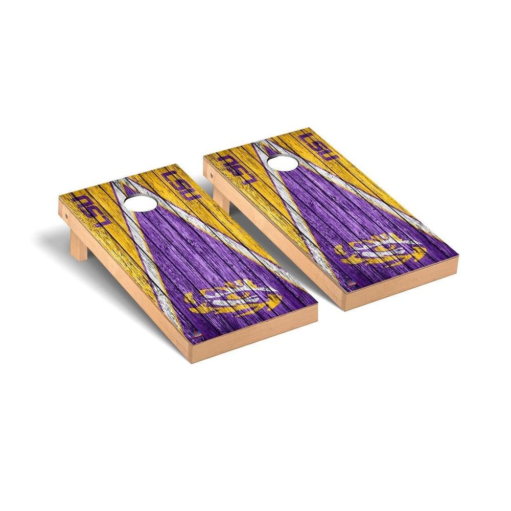 Louisiana Cornhole Boards, 2x4 Premium Corn Hole Board Set, Officially Licensed Cornhole Boards, Comes with (2) Boards, (8) Bags, (1) Carrying Case & LED Hole Lights