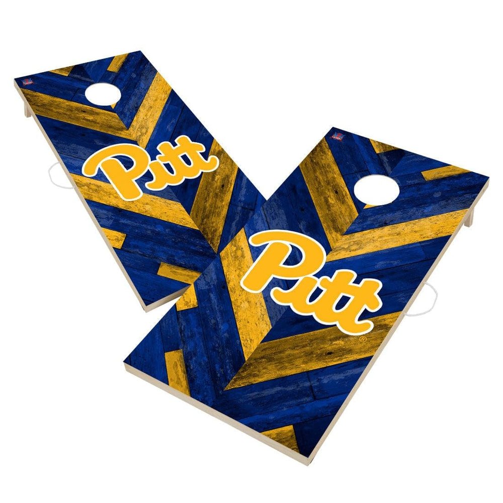 Pittsburgh Cornhole Boards, 2x4 Regulation Corn Hole Board Set, Officially Licensed Cornhole Boards, Comes with (2) Boards, (8) Bags, (1) Carrying Case & LED Hole Lights