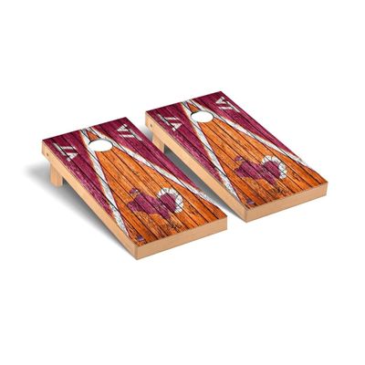 Virginia #2 Cornhole Boards, 2x4 Premium Corn Hole Board Set, Officially Licensed Cornhole Boards, Comes with (2) Boards, (8) Bags & LED Lights