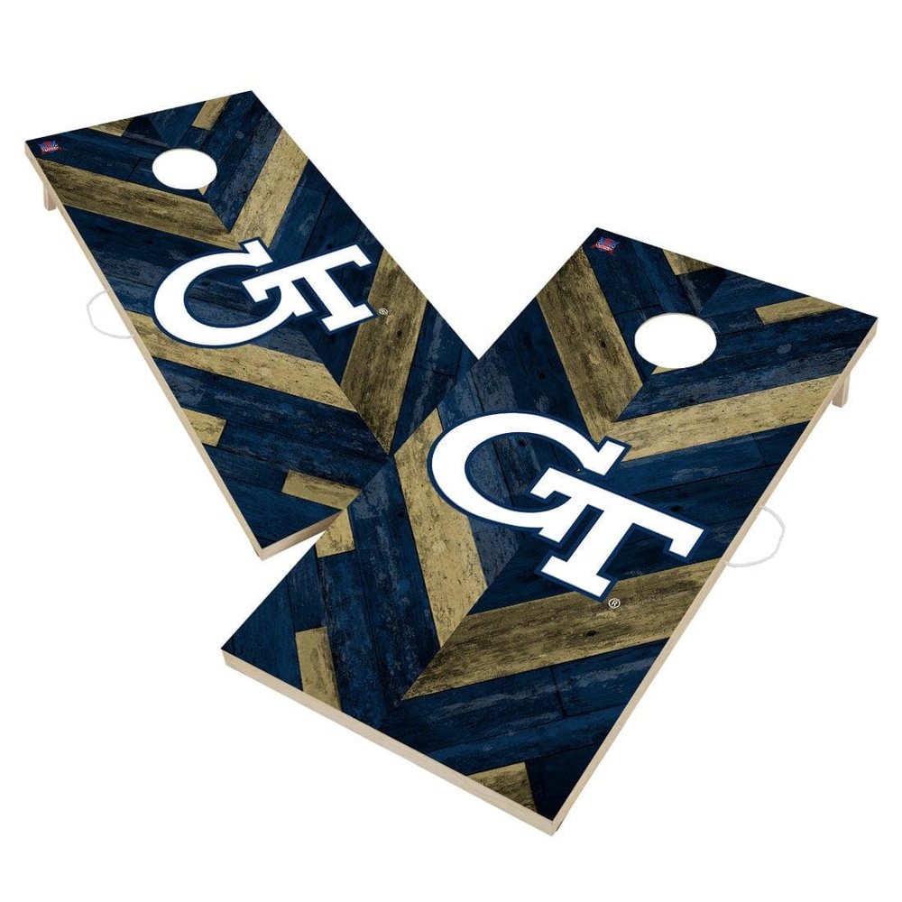 Georgia #2 Cornhole Boards, 2x4 Regulation Corn Hole Board Set, Officially Licensed Cornhole Boards, Comes with (2) Boards, (8) Bags, (1) Carrying Case & LED Hole Lights