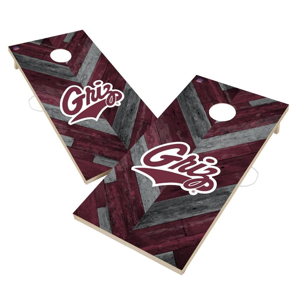Montana Cornhole Boards, 2x4 Regulation Corn Hole Board Set, Officially Licensed Cornhole Boards, Comes with (2) Boards, (8) Bags & (1) Carrying Case