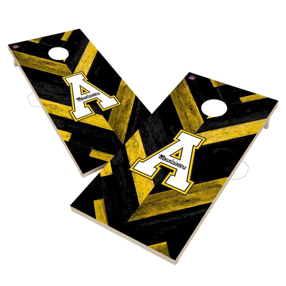 Appalachian Cornhole Boards, 2x4 Regulation Corn Hole Board Set, Officially Licensed Cornhole Boards, Comes with (2) Boards, (8) Bags & LED Lights
