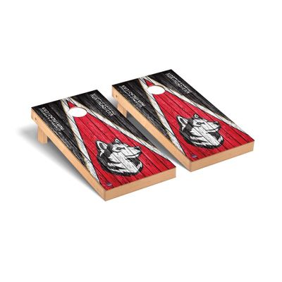 Northeastern Cornhole Boards, 2x4 Premium Corn Hole Board Set, Officially Licensed Cornhole Boards, Comes with (2) Boards, (8) Bags, (1) Carrying Case & LED Hole Lights