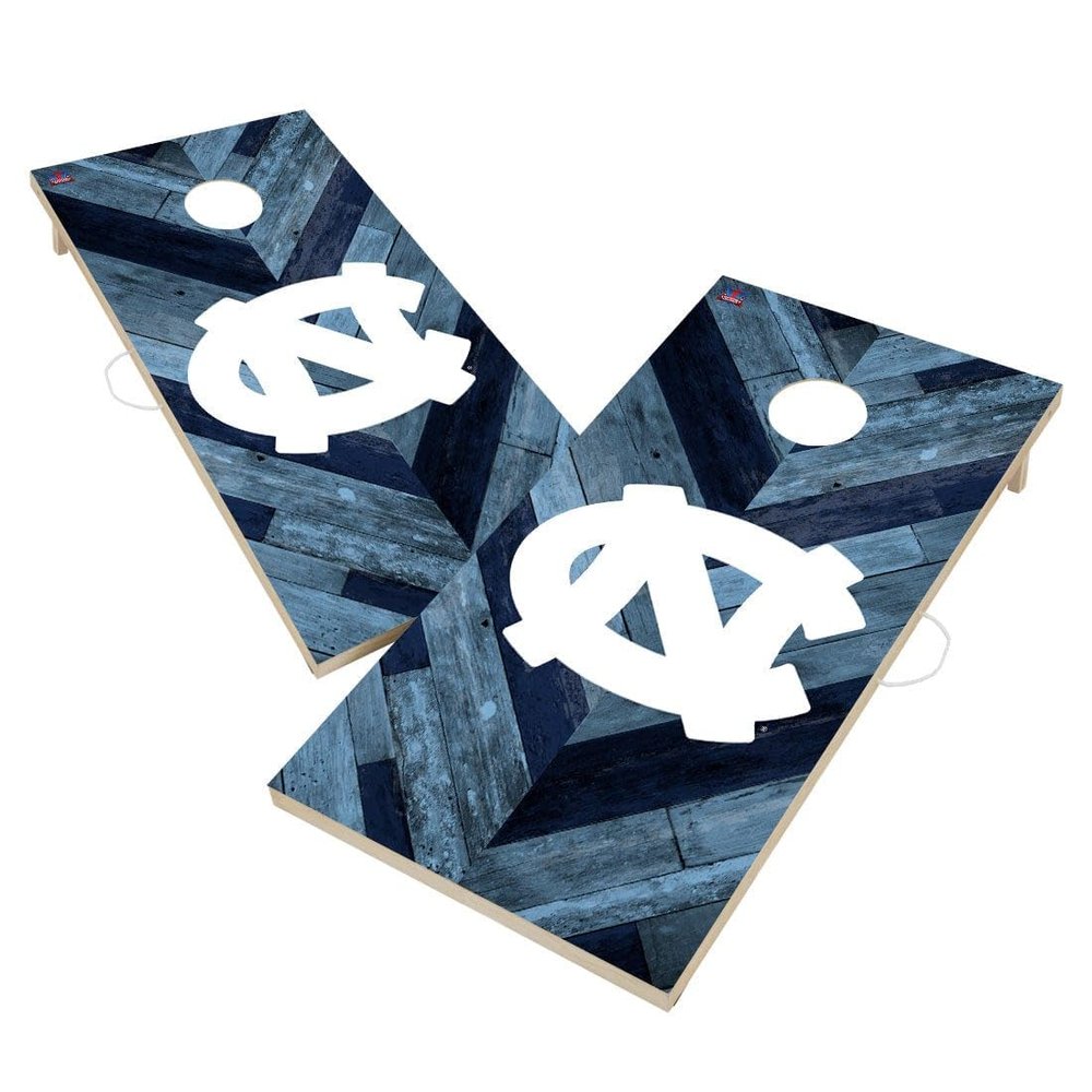 North Carolina Cornhole Boards, 2x4 Regulation Corn Hole Board Set, Officially Licensed Cornhole Boards, Comes with (2) Boards & (8) Bags