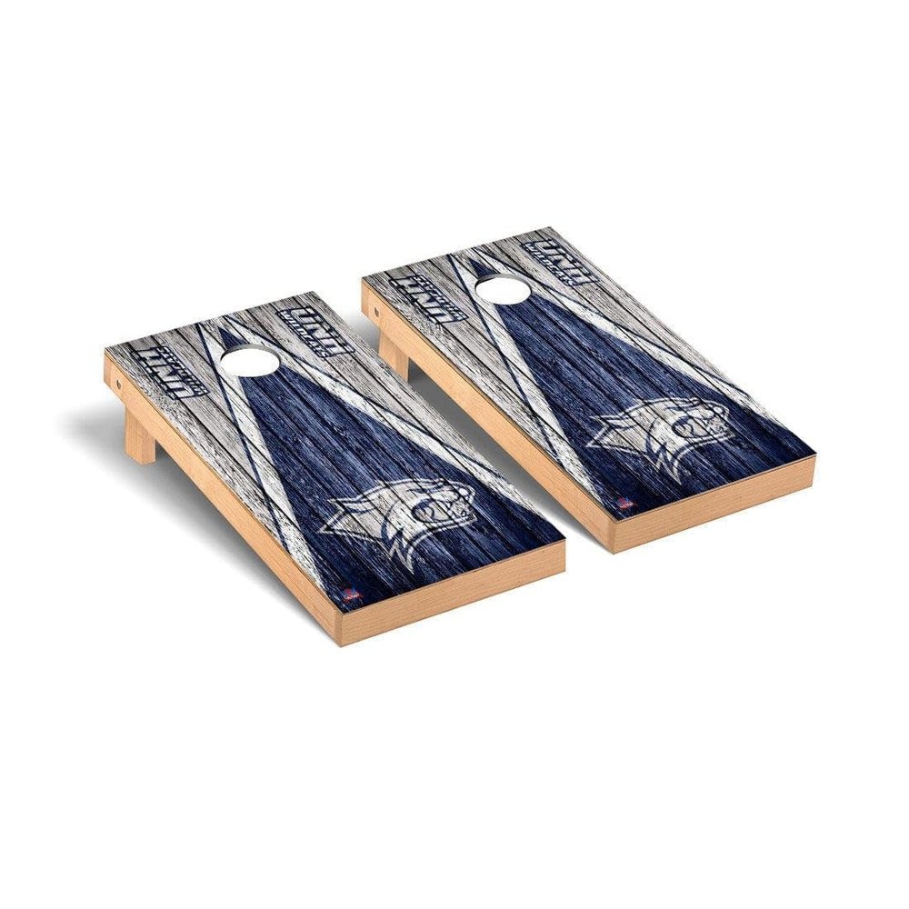 New Hampshire Cornhole Boards, 2x4 Premium Corn Hole Board Set, Officially Licensed Cornhole Boards, Comes with (2) Boards, (8) Bags, (1) Carrying Case & LED Hole Lights
