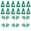 Anderson's Exclusive Green and White Paw Pride Shaker Pom Poms Megaphone Noisemaker Set School Spirit Cheerleader Sports Fan Football Homecoming Squad Team Party Dance Club Pack of 24 view 2
