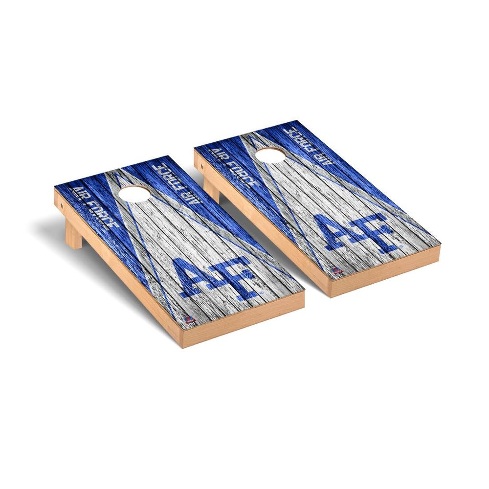 Air Force Cornhole Boards, 2x4 Premium Corn Hole Board Set, Officially Licensed Cornhole Boards, Comes with (2) Boards, (8) Bags, (1) Carrying Case & LED Hole Lights