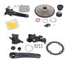 Sorandy 11 to 40T Wide Multi Groupset with Shifter & Rear Derailleur, 9 Speed Groupset, Integrated Crank, Chain, Tail Hook, Mountain Crankset Housing Kit (32T Chainring) view 1