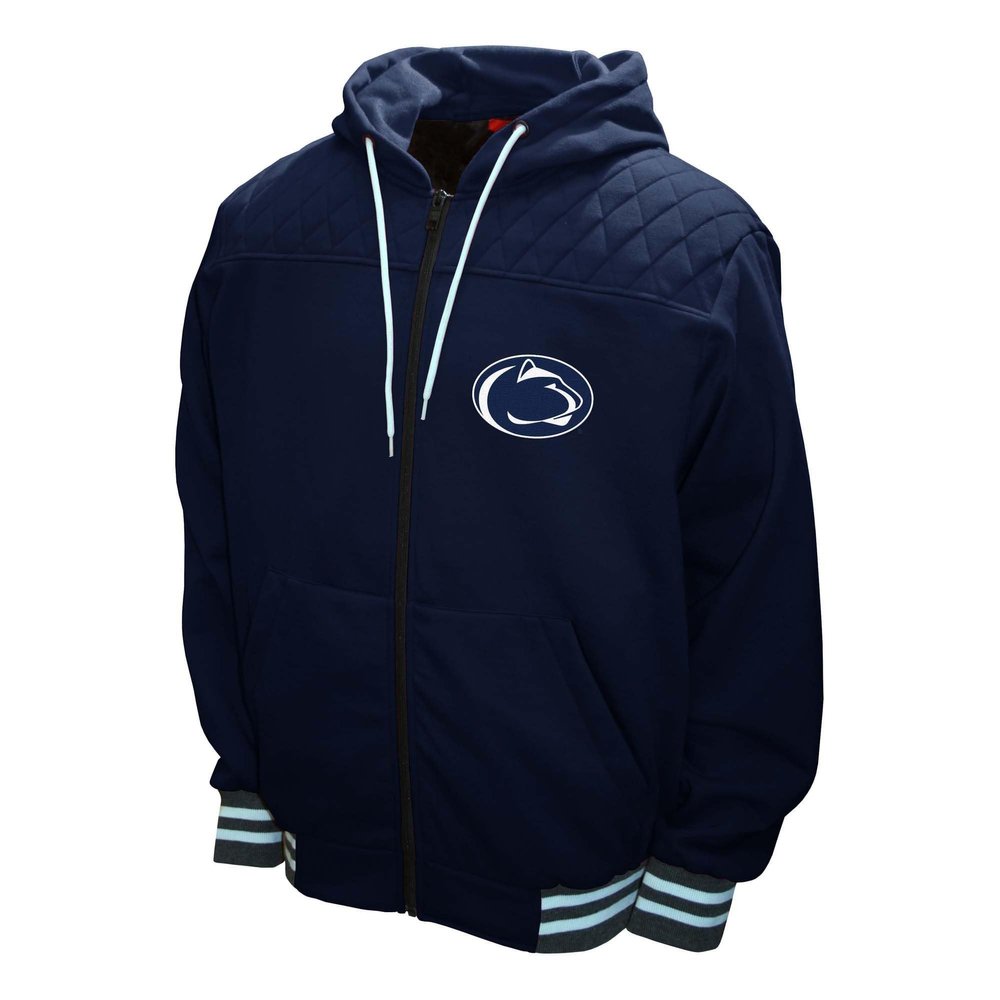 Franchise Club Mens Walk On Full Zip Hoodie Jacket (Penn State, XX-Large)