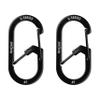 Nite Ize G-Series Dual Chamber Carabiner - Carabiner Clip for Car Keys, Keychains & More - Dual Chamber Key Organizer - Key Holder Accessories - Size 1, Black, (4 Pack) view 2