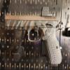 Pegboard Mount for Pistols - Many Brands and Models Supported - Pegboard/Skadis/etc. (Secure Wall, FN 502 Tactical (Left)) view 3