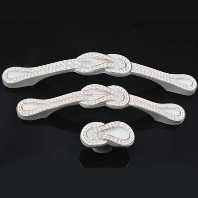 Southst European White Furniture Hardware Handles Kit Cabinets Door Knob Pull Drawer Wardrobe Cupboard Shoe Closet Accessories - (Color: 128mm)