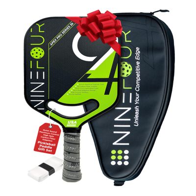 Apex Pro Series 3k Carbon Fiber Pickleball Paddle, USAPA Approved, High Spin Surface, Ultimate Control, Honeycomb Polypropylene Core, Thermoformed Open Throat, Quiet Category Approved Set Men Women