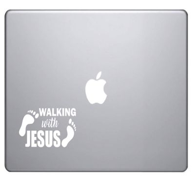 Walking with Jesus, Christian 2 Decals Funny Decal Decal for Car, Truck, Funny, Tumbler, Window, Motorcycle, Helmet, Bumper, Decal for Laptop, Phone, Home Decoration