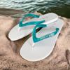 Bridesmaid Flip Flops in White with Rose Gold Pink Glitter Wedding Title on the Straps, Customize Yours, Flat or Wedge Heel, Black Silver Gold Purple view 4