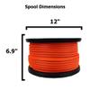 3/8 inch Neon Orange Dacron Polyester Rope - 250 Foot Spool | Solid Braid - Industrial Grade - High UV and Abrasion Resistance - Low Stretch view 4