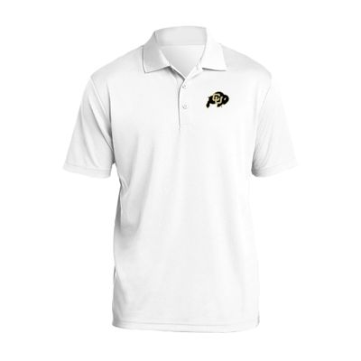 UGP Campus Apparel AP07 - University of Colorado Buffaloes Primary Logo Left Chest Polo - X-Large - White